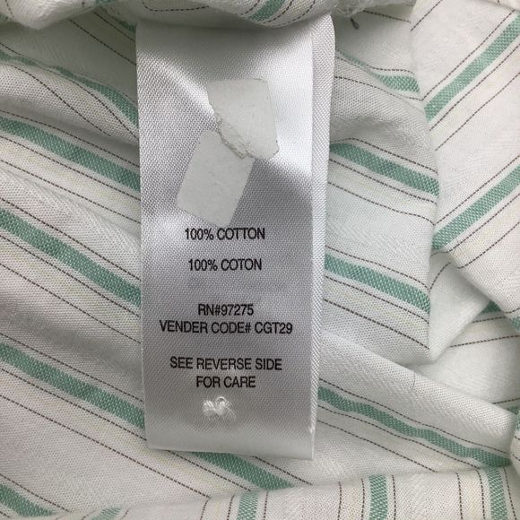 Fox Deluxe Mens Short‎ Sleeve Button Up Shirt Striped Size Medium - Picture 6 of 7